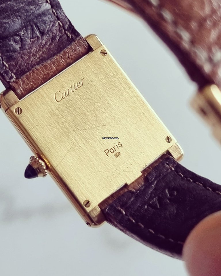 Cartier Tank Louis Cartier Mens watch Unisex Manual winding Yellow gold 96019 Replica 4