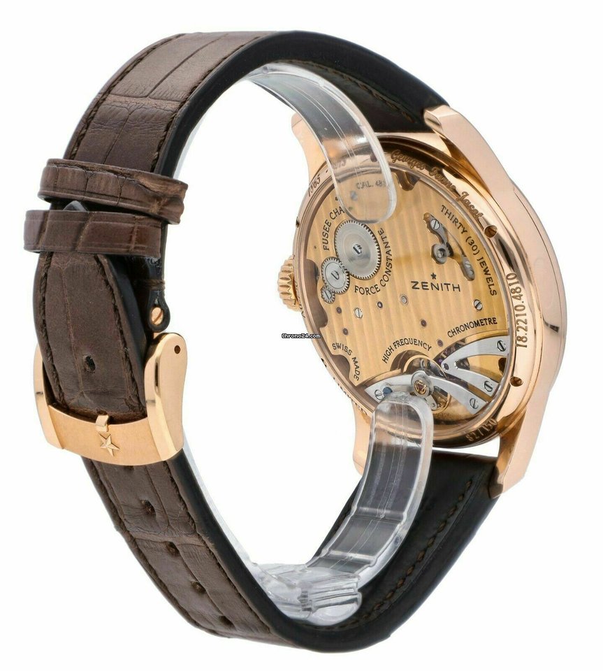 Zenith Academy Manual winding Rose gold 18.2210.4810 01.C713 Replica 4