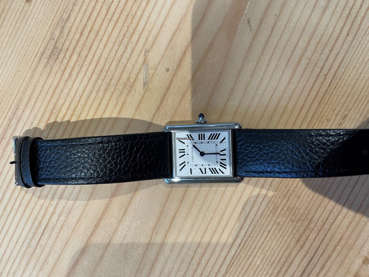 IMG_9081 Cartier Tank Mens watch Unisex Quartz Steel WSTA0041 Replica 4
