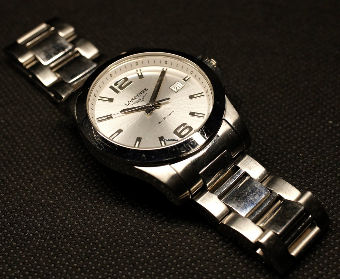 Longines Mens watch Unisex Quartz Steel L3.659.4.58.6 Replica 4