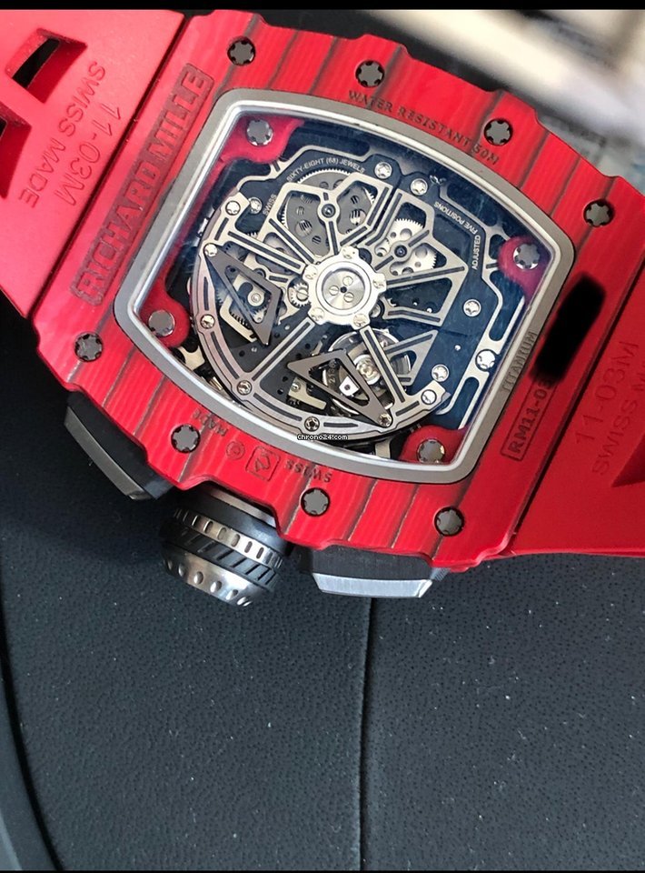 IMG_9081 Richard Mille RM 011 Mens watch Unisex Quartz Rm 11-03 Red Quartz Replica 4