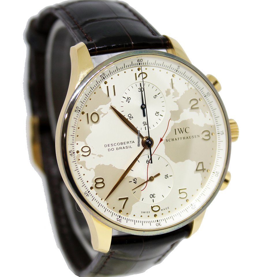 IMG_9081 IWC Portuguese Chronograph Mens watch Unisex Automatic Rose gold IW371408 Replica 4