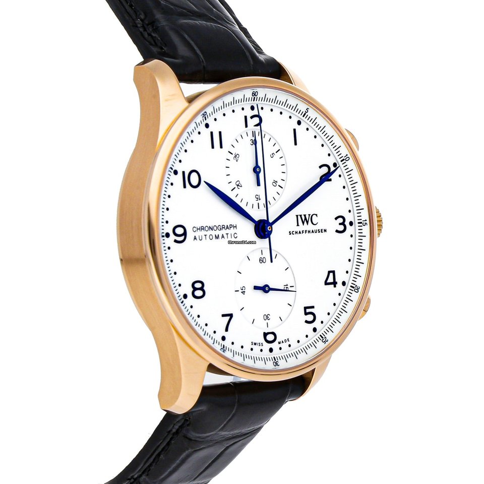 IMG_9081 IWC Portuguese Chronograph Mens watch Unisex Automatic Rose gold IW3716-03 Replica 4