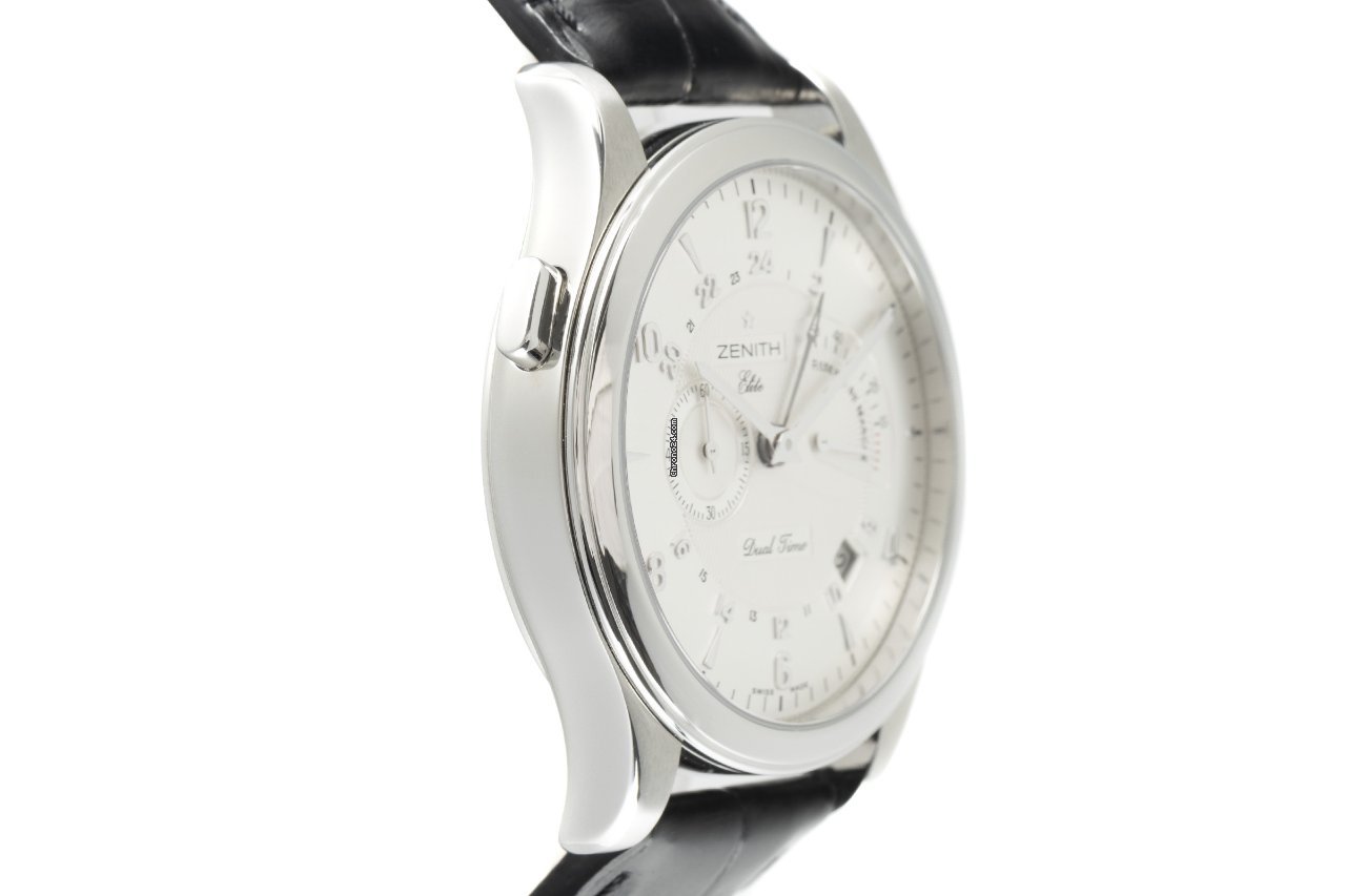Zenith Elite Dual Time Mens watch Unisex Automatic Steel 030520683 Replica 4