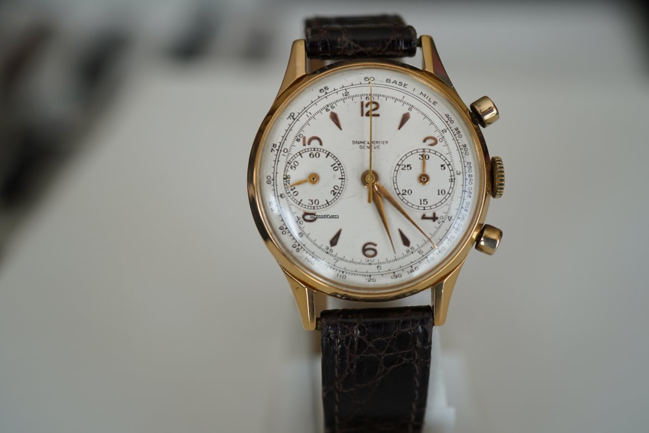 Baume & Mercier Manual winding Yellow gold 3927 Replica 4