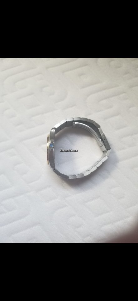 IMG_9081 Cartier Santos Womens watch Quartz Gold Steel 1551 Replica 4