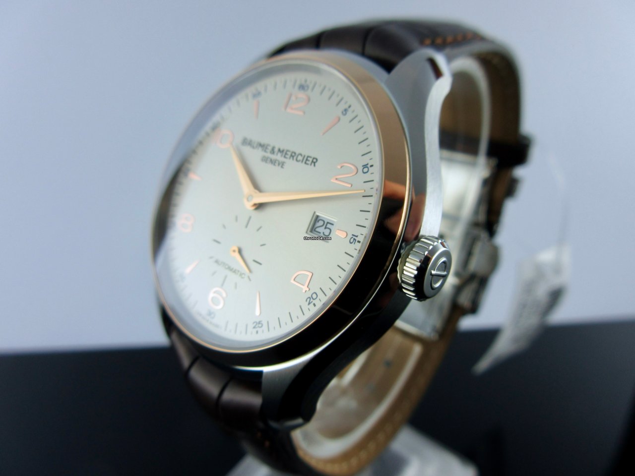 IMG_9081 Baume & Mercier Clifton Mens watch Unisex Automatic Gold Steel MOA10139 Replica 4