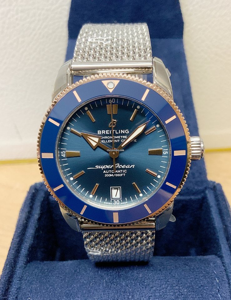 IMG_9081 Breitling Superocean Heritage 42 Mens watch Unisex Automatic Gold Steel UB2010161C1S1 Replica 4