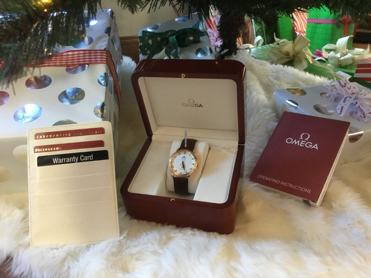 IMG_9081 Omega De Ville Prestige Mens watch Unisex Automatic Rose gold 4614.30.02 Replica 4