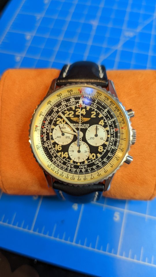 IMG_9081 Breitling Navitimer Cosmonaute Mens watch Unisex Manual winding Steel A12023 Replica 4