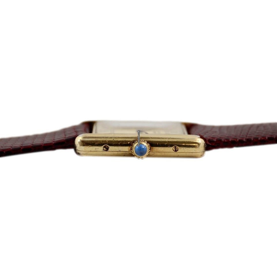 IMG_9081 Cartier Tank Vermeil Womens watch Quartz Gold Steel 590005 Replica 4