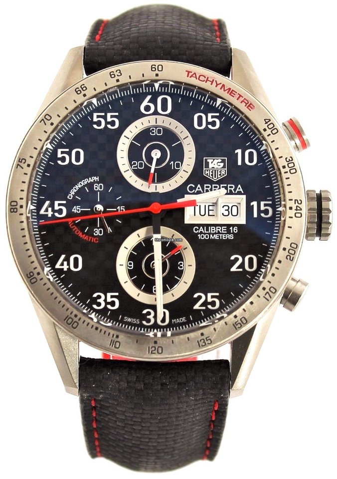 TAG Heuer Carrera Calibre 16 Automatic Titanium CV2A80.FC6256 Replica 4