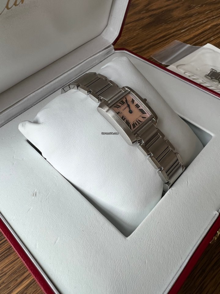 IMG_9081 Cartier Tank Francaise Womens watch Quartz Steel 2384 Replica 4