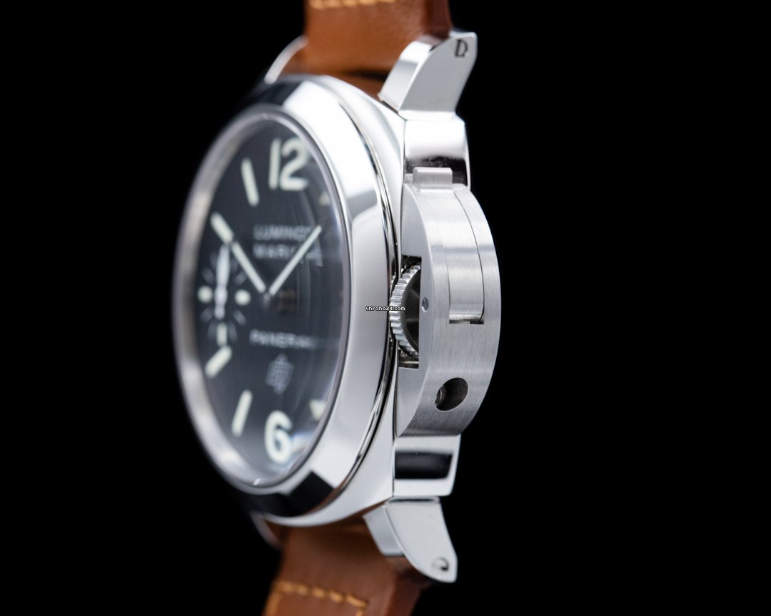 IMG_9081 Panerai Luminor Marina Mens watch Unisex Manual winding Steel PAM0005 Replica 4