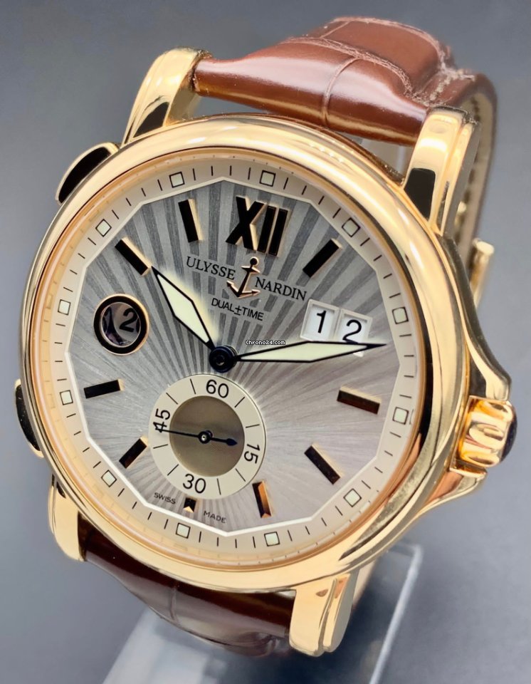 Ulysse Nardin Dual Time Mens watch Unisex Automatic Rose gold 246-55 31 Replica 4