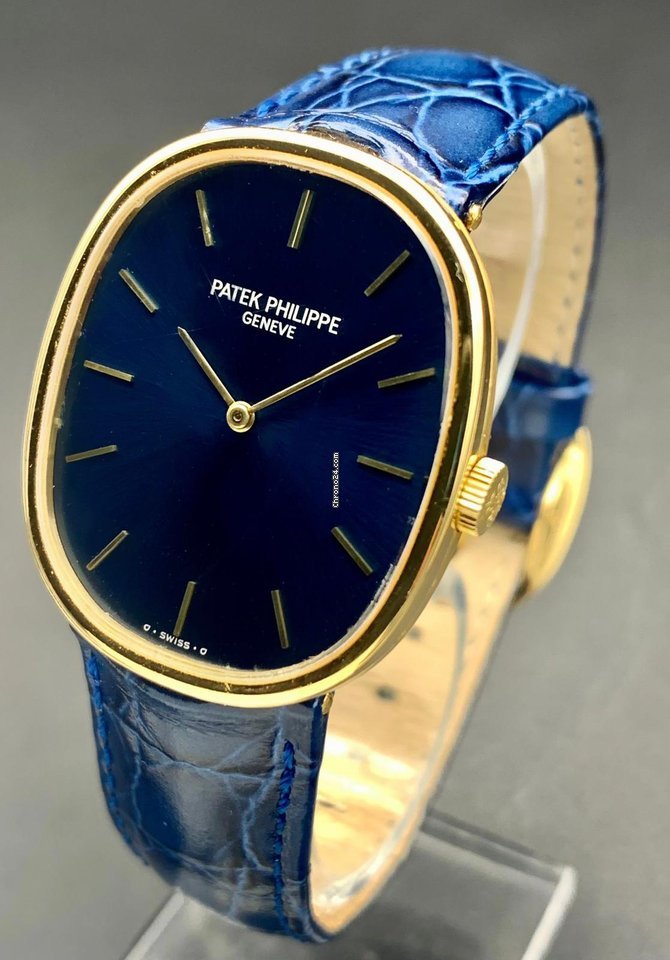 IMG_9081 Patek Philippe Golden Ellipse Mens watch Unisex Manual winding Yellow gold 3648 Replica 4