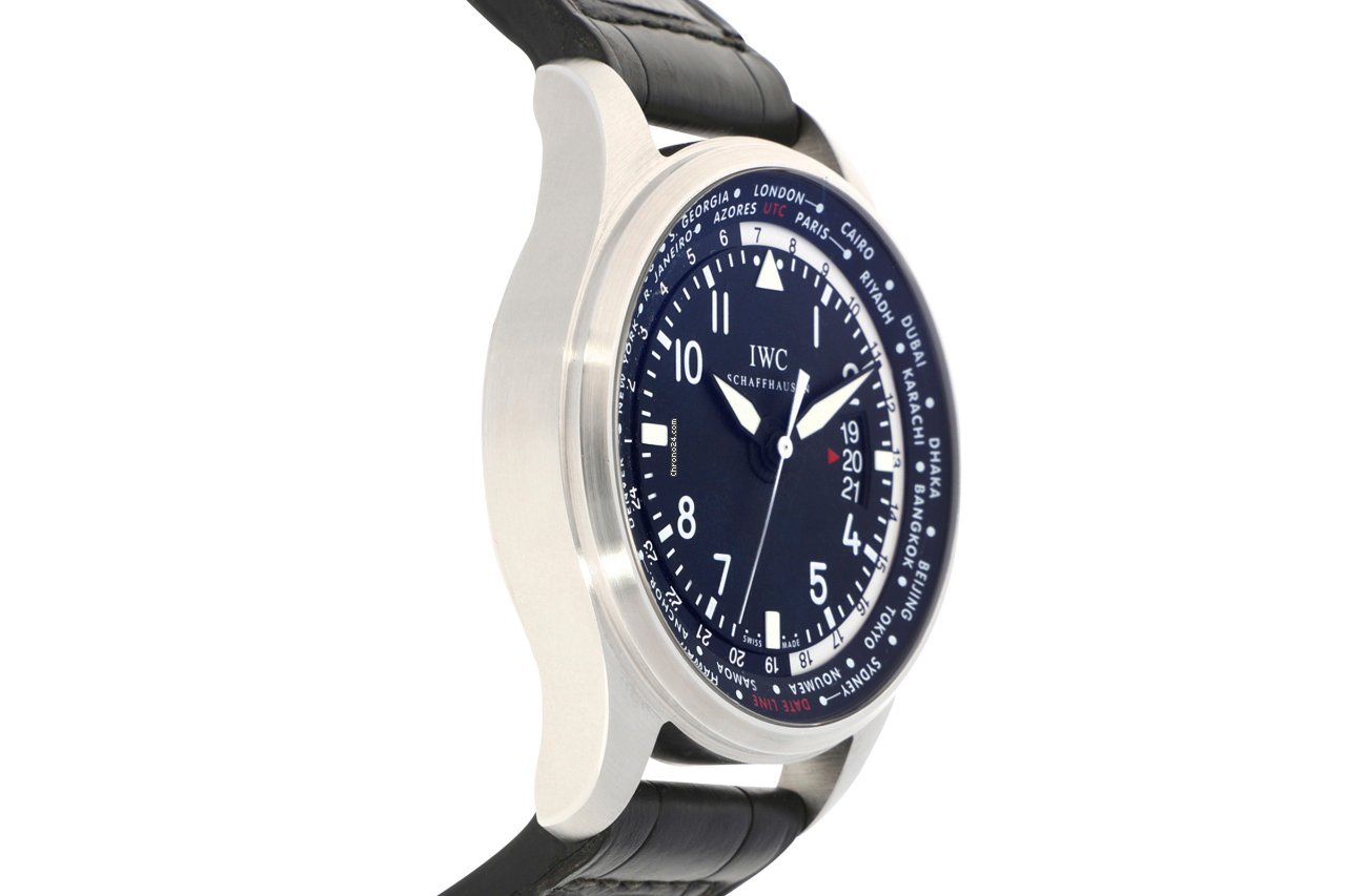 IMG_9081 IWC Pilot Worldtimer Mens watch Unisex Automatic Steel 3262 Replica 4