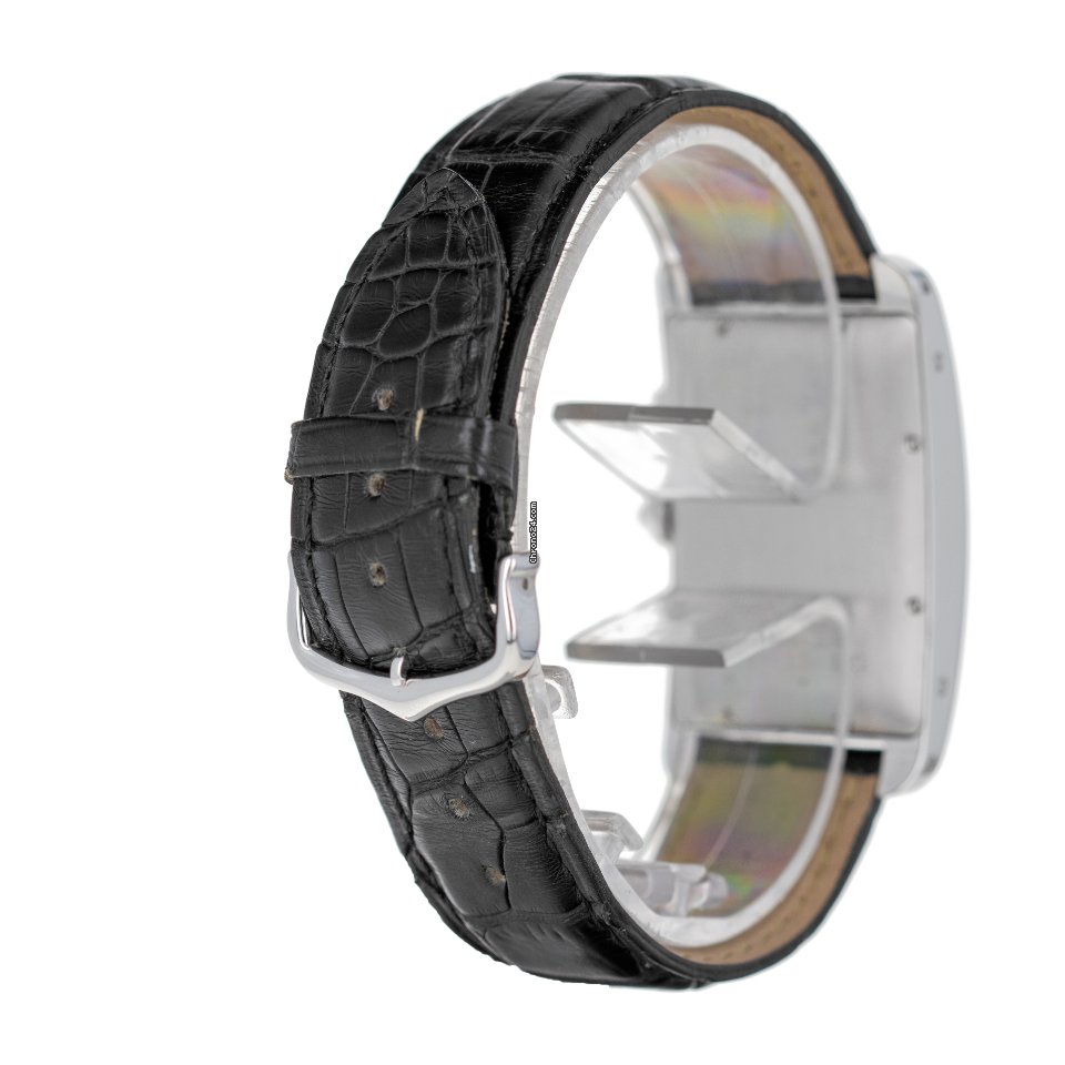 IMG_9081 Cartier Tank Americaine Mens watch Unisex Quartz White gold 2569 W007976 Replica 4