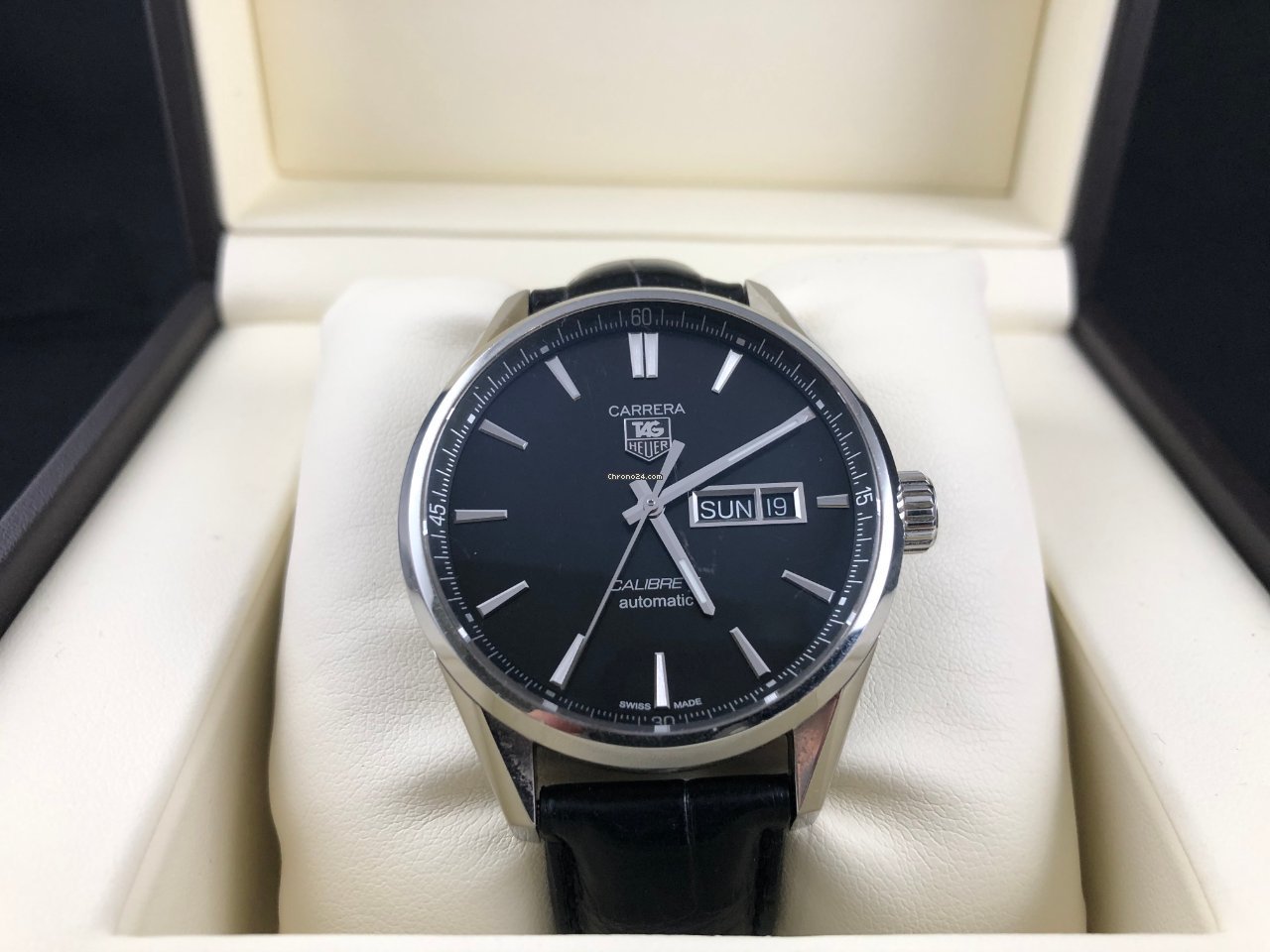 IMG_9081 TAG Heuer Carrera Calibre 5 Mens watch Unisex Automatic Steel war201a.fc6266 Replica 4