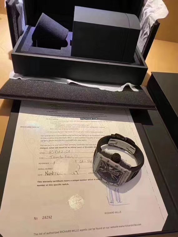 Richard Mille Mens watch Unisex Automatic Carbon Richard Mille RM 12-01 Tourbillon Quartz Tpt Replica 4