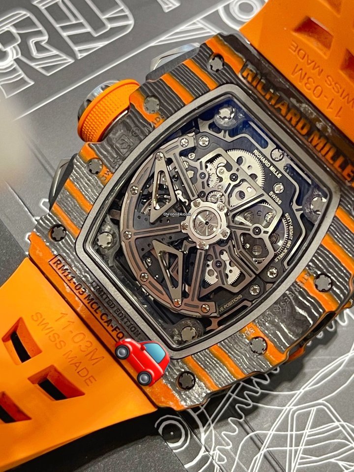 IMG_9081 Richard Mille RM 011 Mens watch Unisex Automatic Carbon Richard Mille RM 11-03 McLaren Replica 4