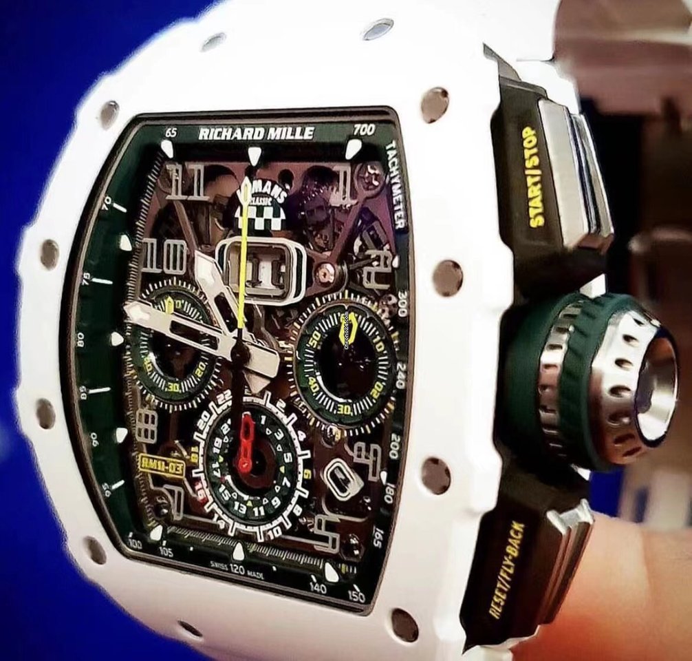 IMG_9081 Richard Mille RM 011 Mens watch Unisex Automatic Ceramic Richard Mille Le Mans Classic Automatic Flyback Chronograph RM11 03 Replica 4