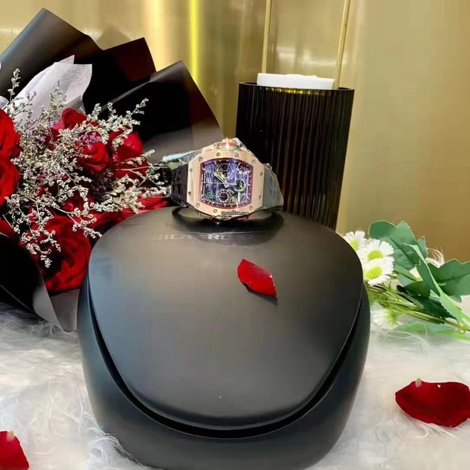Richard Mille Mens watch Unisex Automatic Carbon Richard Mille RM65-01 Rose Gold Replica 4