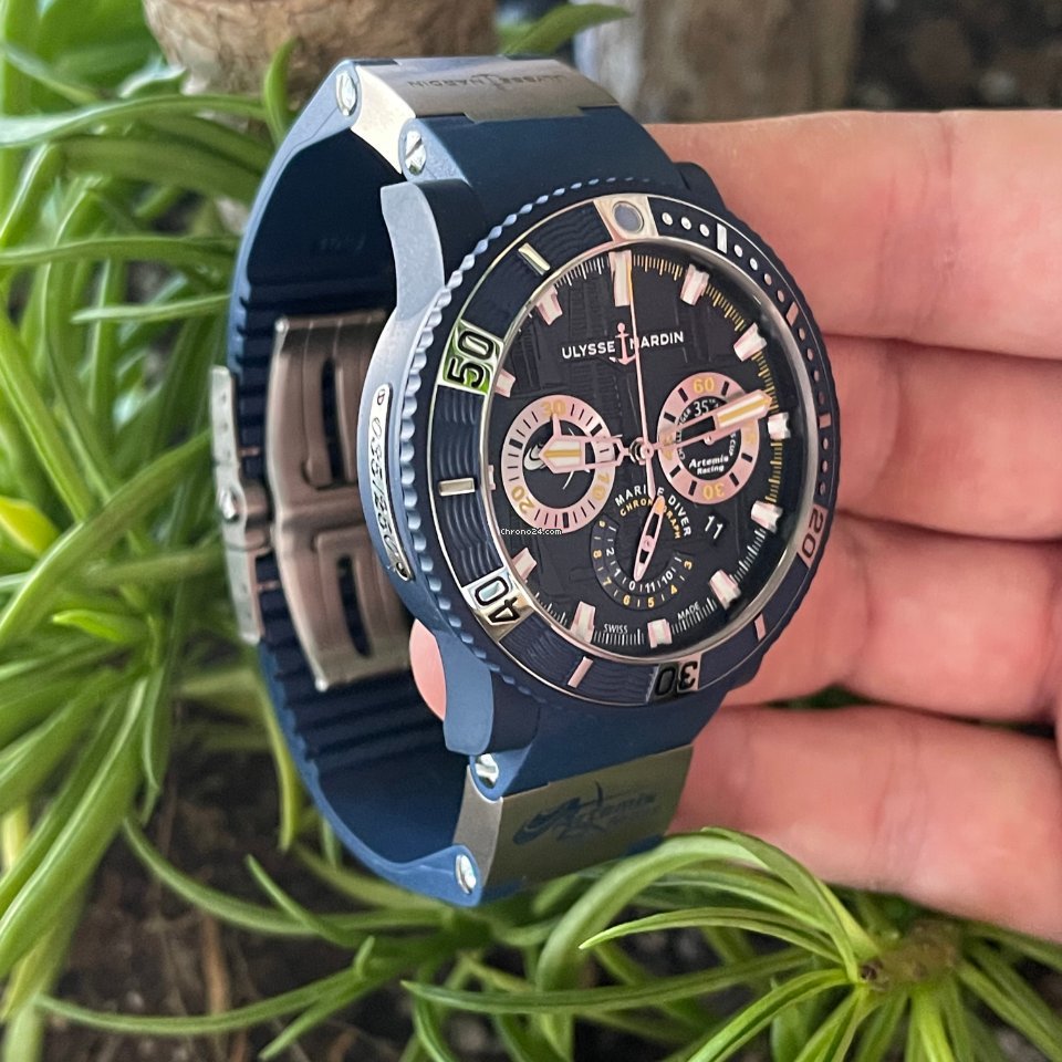 Ulysse Nardin Diver Black Sea Mens watch Unisex Automatic Steel 353-98LE-3 ARTEMIS Replica 4