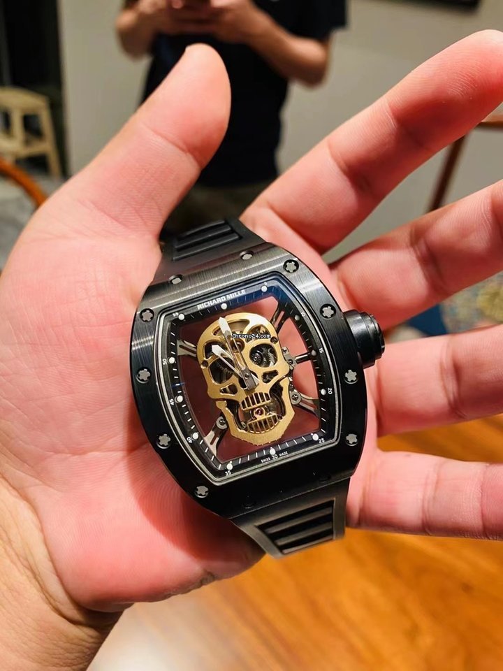 IMG_9081 Richard Mille RM 052 Mens watch Unisex Titanium Richard Mille RM052 Black Replica 4