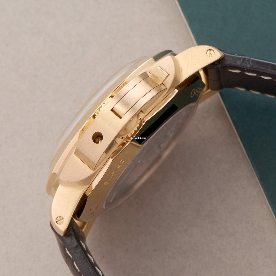 IMG_9081 Panerai Luminor 1950 8 Days GMT Mens watch Unisex Manual winding Rose gold PAM00576 Replica 4