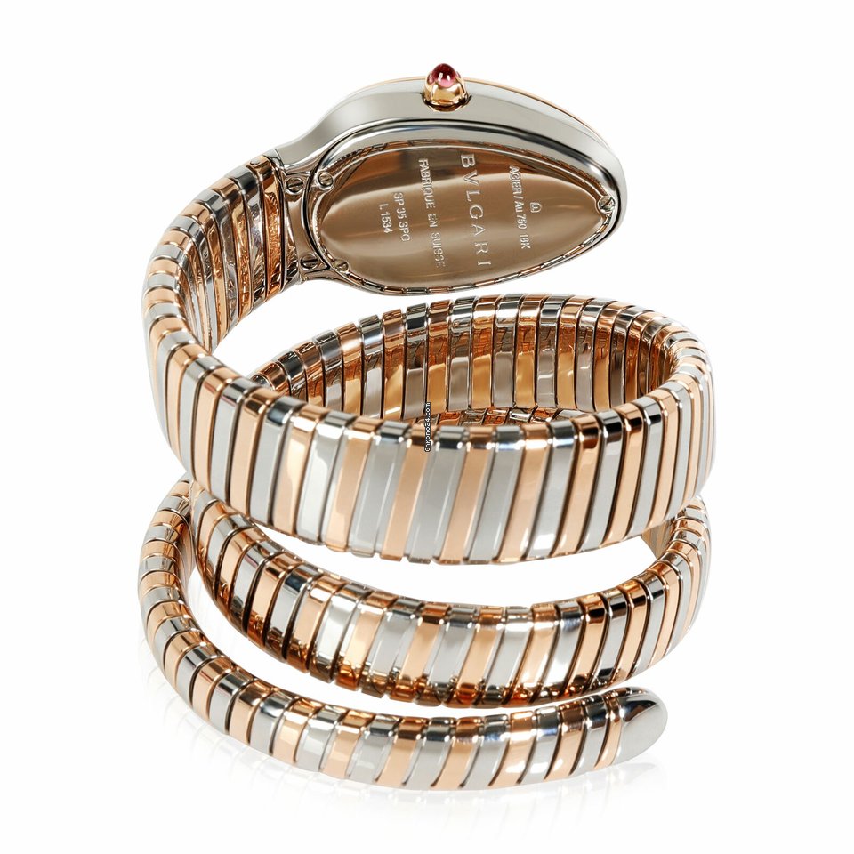 Bulgari Serpenti Womens watch Quartz Gold Steel 102099 SP 35 SPG Replica 4