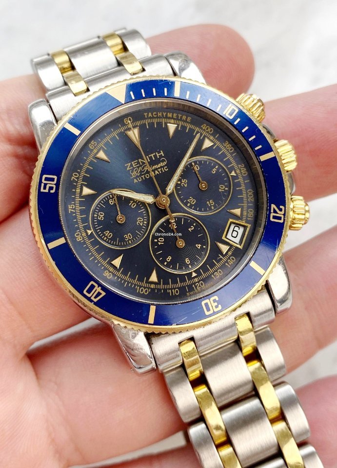 IMG_9081 Zenith El Primero Chronograph Mens watch Unisex Automatic Yellow gold 530370400 Replica 4