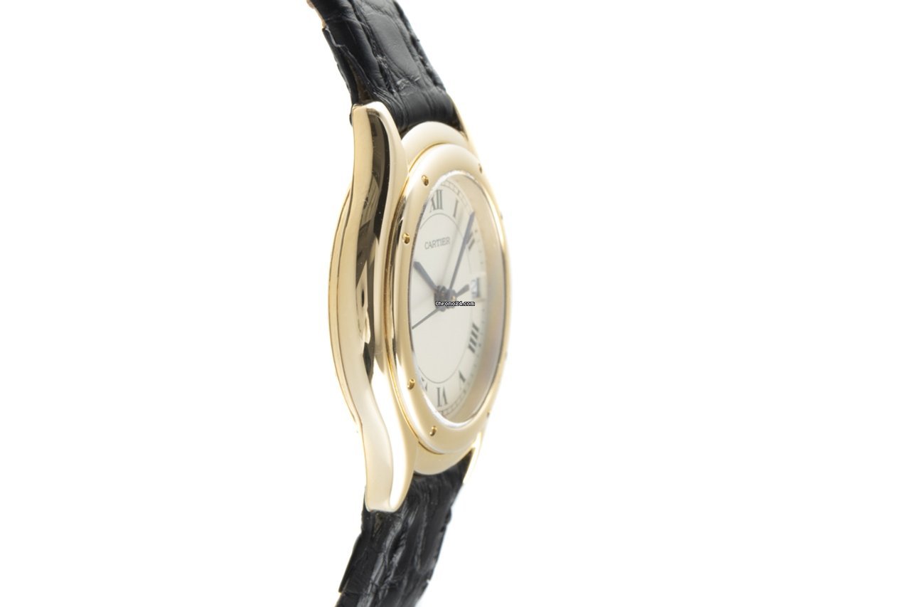 IMG_9081 Cartier Cougar Womens watch Quartz Yellow gold 117000R Replica 4