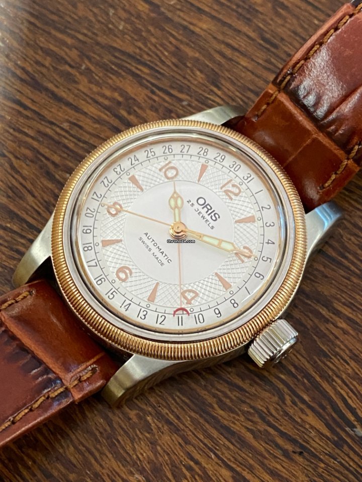 IMG_9081 Oris Big Crown Pointer Date Mens watch Unisex Automatic Gold Steel 7543 Replica 4