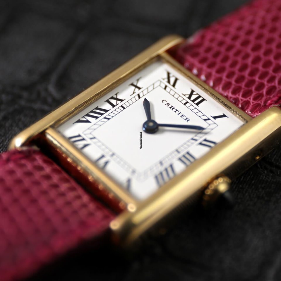 IMG_9081 Cartier Tank Louis Cartier Womens watch Manual winding Yellow gold 78087 Replica 4