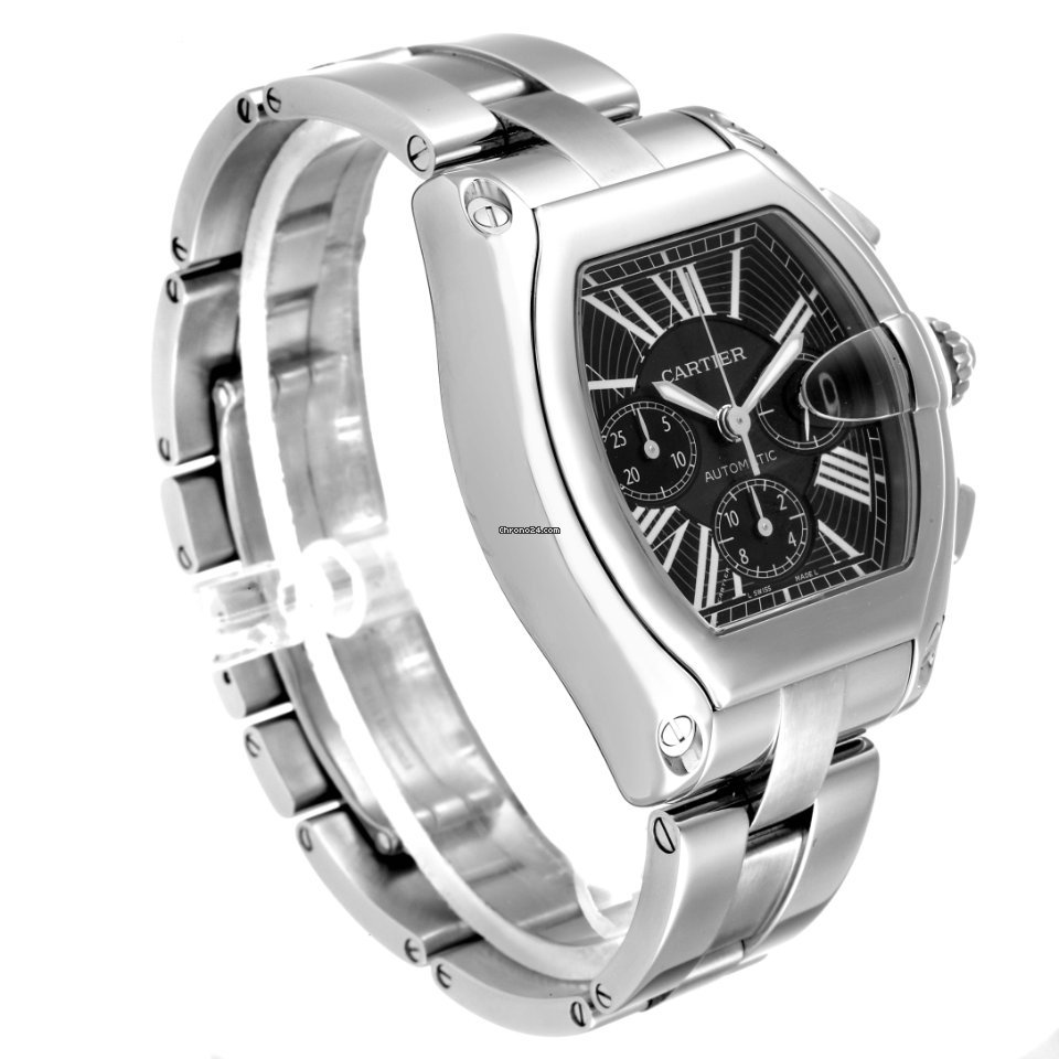 IMG_9081 Cartier Roadster Mens watch Unisex Automatic Steel W62020X6 Replica 4