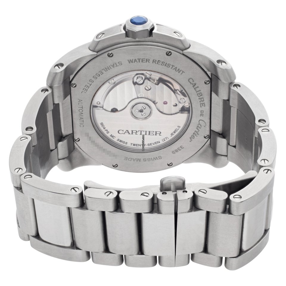 IMG_9081 Cartier Calibre de Cartier Mens watch Unisex Automatic Steel W7100016 Replica 4