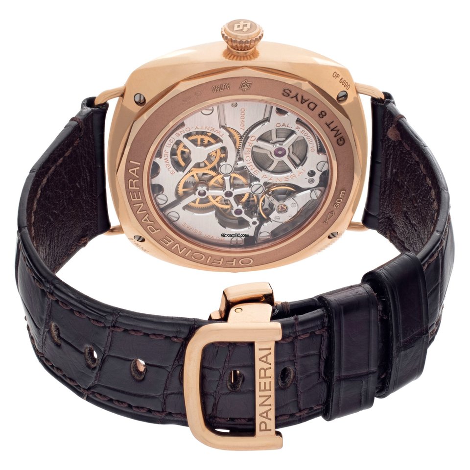 Panerai Special Editions Mens watch Unisex Manual winding Rose gold PAM395 Replica 4