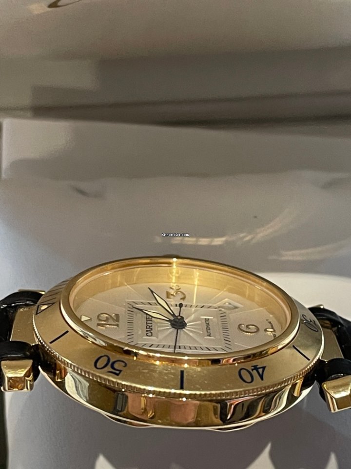 IMG_9081 Cartier Pasha Mens watch Unisex Automatic Yellow gold 2392 Replica 4