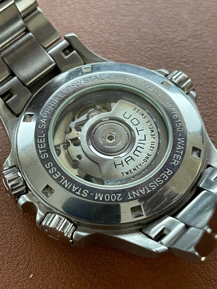 IMG_9081 Hamilton Khaki Navy Mens watch Unisex Automatic Steel H77615133 Replica 4