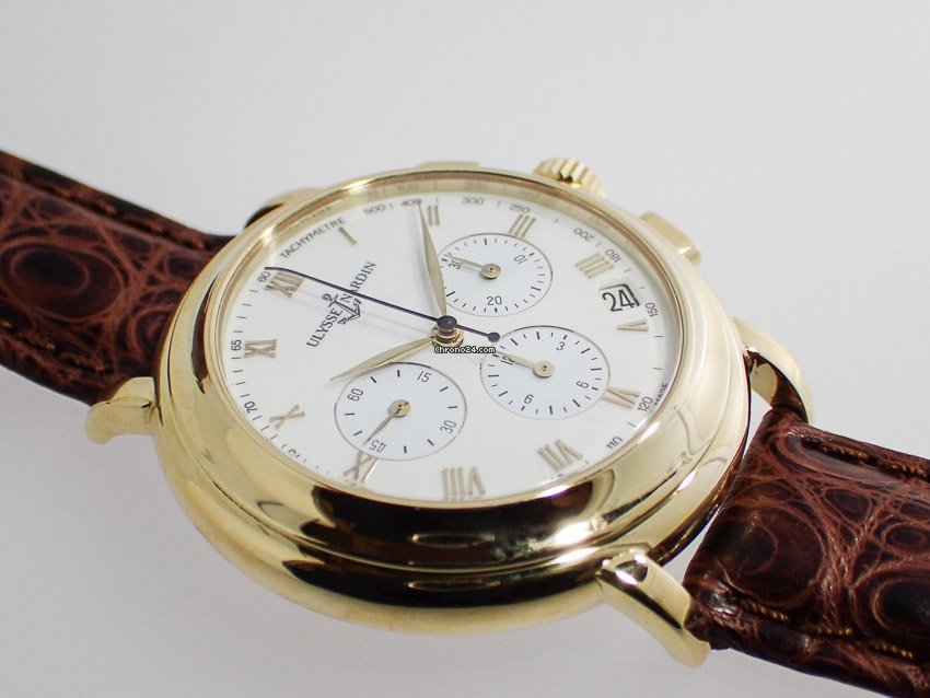 IMG_9081 Ulysse Nardin Mens watch Unisex Automatic Yellow gold 421-22 Replica 4