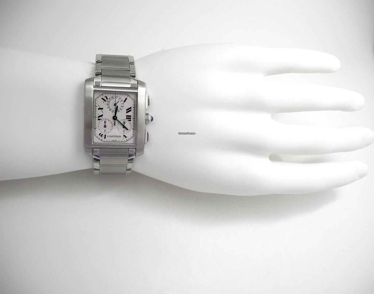 IMG_9081 Cartier Tank Francaise Mens watch Unisex Quartz Steel Ref.Nr.2303 Replica 4