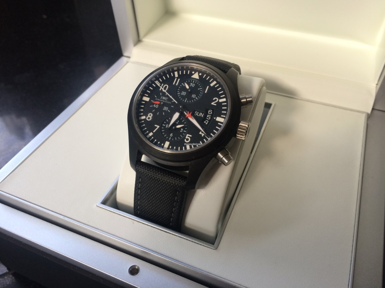 IWC Pilot Chronograph Top Gun Mens watch Unisex Automatic Ceramic 3663058 Replica 4