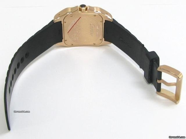 IMG_9081 Cartier Santos 100 Mens watch Unisex Automatic Rose gold W20124U2 Replica 4