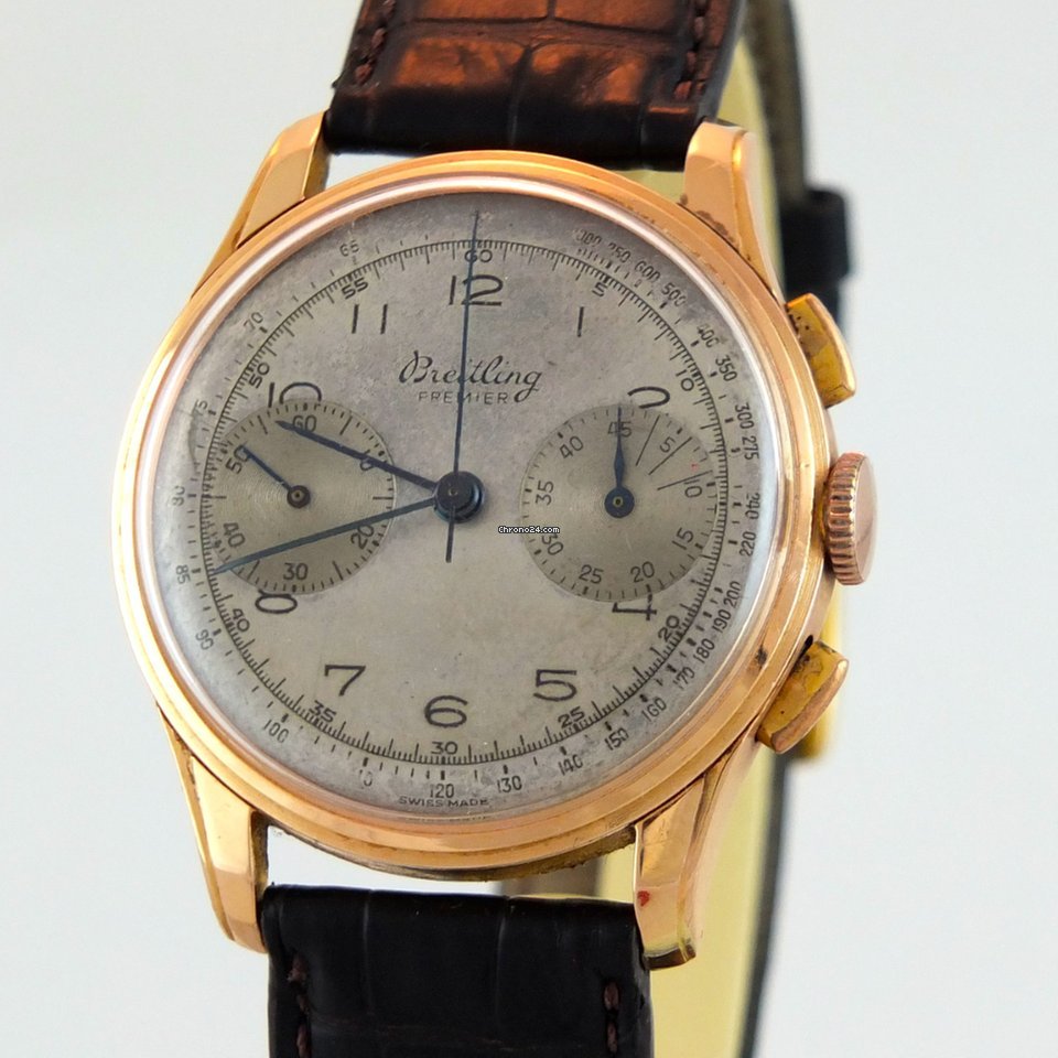 Breitling Mens watch Unisex Manual winding Rose gold 782 Replica 4