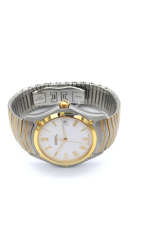 IMG_9081 Ebel Classic Mens watch Unisex Quartz Gold Steel 1255F41 Replica 4