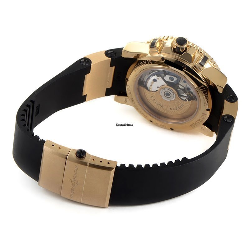 IMG_9081 Ulysse Nardin Maxi Marine Diver Mens watch Unisex Automatic Rose gold 8006-102-3A 92 Replica 4
