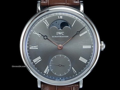 IWC Portofino Hand-Wound Mens watch Unisex Automatic White gold IW544804 Replica 4