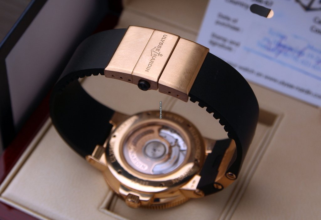 IMG_9081 Ulysse Nardin Marine Chronometer Manufacture Mens watch Unisex Automatic Rose gold 1186-126-3 62 Replica 4