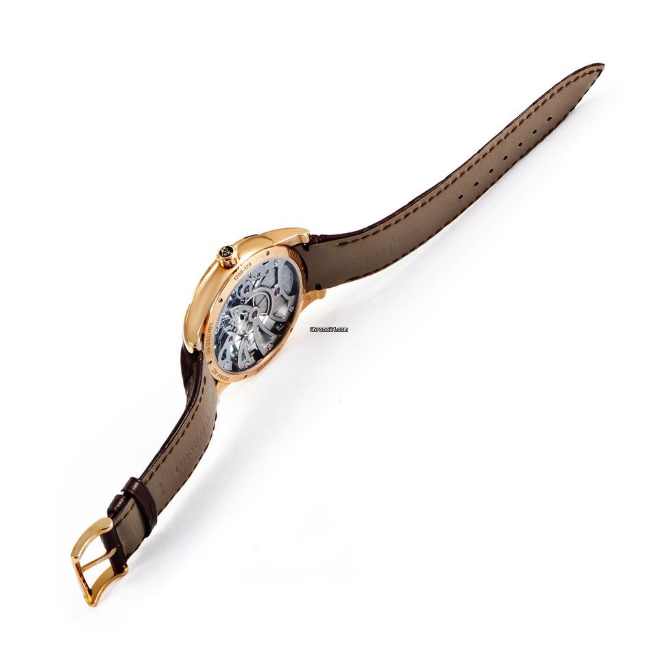 IMG_9081 Ulysse Nardin Classic Skeleton Tourbillon Mens watch Unisex Manual winding Rose gold 1706-129 Replica 4